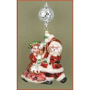   Cobane Glass Ornament   Disco Dancing Mr And Mrs Claus