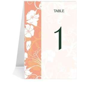  Wedding Table Number Cards   Orange Morning Glory #1 Thru 