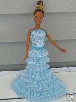 Beautiful Barbie Dress Spanish Style Blue Dress  