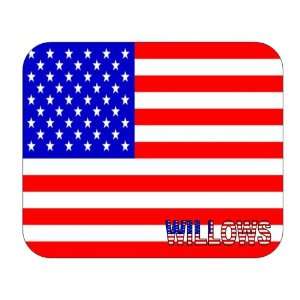  US Flag   Willows, California (CA) Mouse Pad Everything 