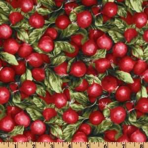 44 Wide Farmer Johns Marketplace II Radish Red/Green Fabric By The 