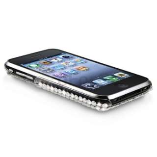   Glitter Hard Cover Case+Anti Glare Film for iPhone 3 G 3GS OS  