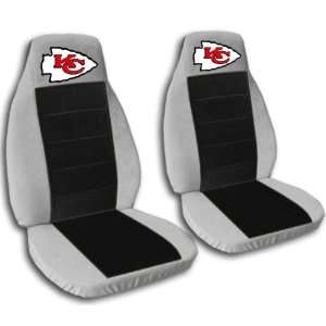 Silver and black Kansas City seat covers. 40/60 split seat covers 