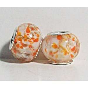  White with Orange and Gold Speckles Patio, Lawn & Garden