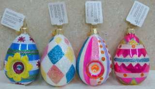 Dept 56 Sm Egg Ornament Blue GLITTERVILLE Easter 29279  