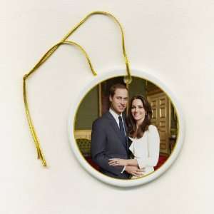 Prince William Kate Middleton Royal Wedding 2 7/8 inch Ceramic Hanging 