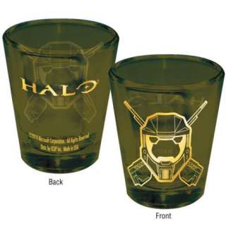 HALO War Game Helmet Logo Green Colored ShotGlass, NEW  