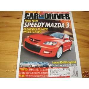 ROAD TEST 2007 Mazda Speed 3 Car and Driver Magazine