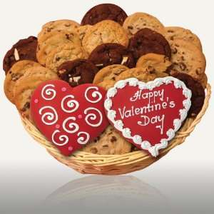 Valentine Hearts Gourmet Cookie Basket  Grocery & Gourmet 