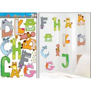 SALE LARGE Nursery Wall Stickers Removable Decals  ALPHABET  