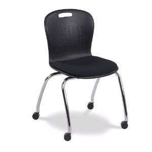  Virco CS18PC Civitas Stack Chair w/ Casters & Padded Sage 