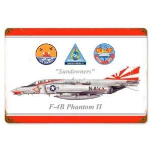  Phantom Sundowners Aviation Vintage Metal Sign   Victory 