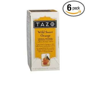 Tazo Wild Sweet Orange Filter Bag Tea, 24 Count Packages (Pack of 6 