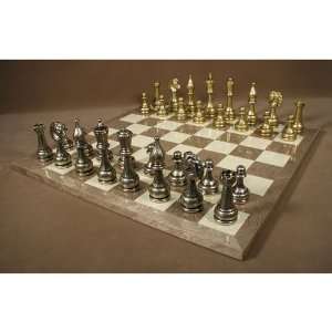   Chessmen and Grey Briar Chessboard with 4in King