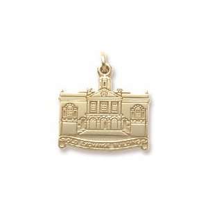  Old Exchange Bldg Charm in Yellow Gold Jewelry