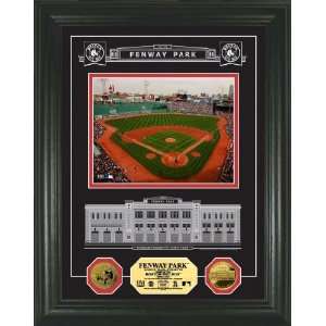  Fenway Park Archival Etched Glass W24Kt Gold Coin Photo 