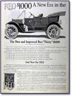 1911 REO $1000 New Era in the car industry 2 page AD  