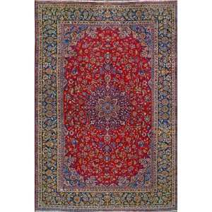  Handmade Esfahan Persian Rug 9 2 x 14 1 Authentic 