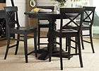 Reflections Pedestal Table in Black Size 28 Height  