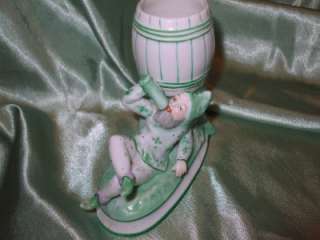 Vintage Japan Porcelain Elf Green Purple Match Striker  