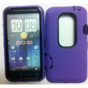  HTC EVO 3D Defender Style Case (Purple/Black) By 