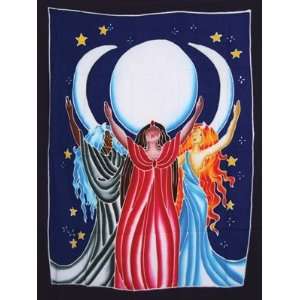    Maiden of the Triple Moon Goddess Tapestry 