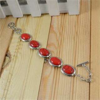 Vintage Tibetan Silver Exotic Red Turquoise Necklace Pendant Earring 