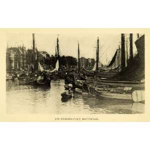 1906 Print Herring Fleet Rotterdam Netherlands South 