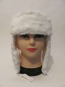 Brand New Women Girl Russian White Bomber Trooper Trapper Snow Ski Hat 