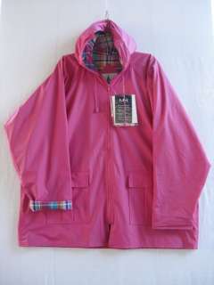  Womens PLUS Pink & Stone Beige MISTY HARBOR Zip Hood Vinyl Raincoat 