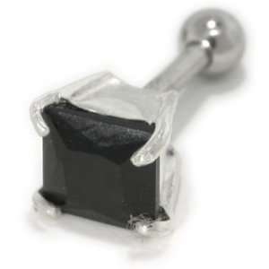   BLACK Cubic Zirconia Cartilage Earring Stud 18G FreshTrends Jewelry