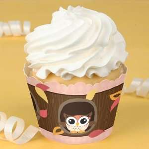 Owl Girl   Look Whooos Having A Baby   Baby Shower Cupcake Wrappers
