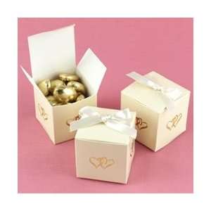    Linked at the Heart Ivory Favor Boxes Arts, Crafts & Sewing