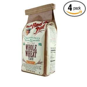 Bobs Red Mill Organic Whole Wheat Flour, 5 Pound (Pack of 4)