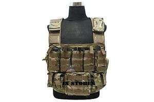 Voodoo Tactical MOLLE Chest Rig w/ Magazine Utility Pouches Multicam 