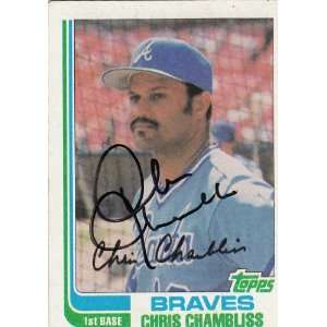    1982 Topps #320 Chris Chambliss Braves Signed 