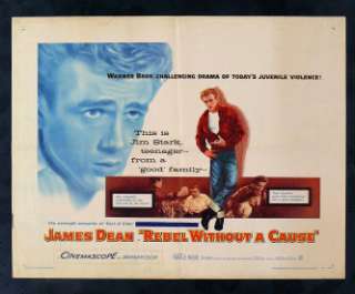 REBEL WITHOUT A CAUSE * JAMES DEAN MOVIE POSTER 1955  