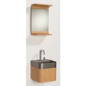 Aeri 15 Square Stainless Steel Bath Basin with Integral Drain Finish 