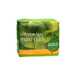  Maxi Regular Pad   Chlorine free pads, 24 counts Health 
