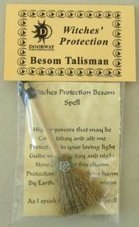 PROTECTION Witchs Besom (Broom) Talisman with Spell Included  