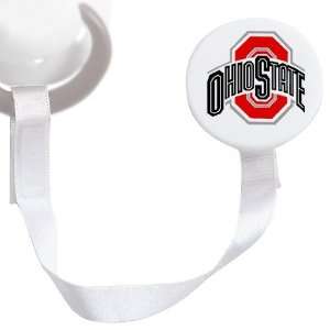  Ohio State Buckeyes White Pacifier Clip