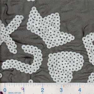   White Moon & Star Sequins Fabric By The Yard Arts, Crafts & Sewing