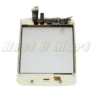 White Mid Frame Bezel Touch Screen Digitizer Assembly for iPhone 3GS 