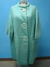 Larger Size Vintage Blue Soft Wool Women Coat Jacket  