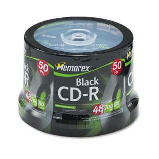 50 Memorex CD R Discs 700MB/80min 48x Spindle Black 034707047518 