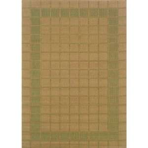  Lanai Checker Beige / Green Contemporary Rug Size Round 8 