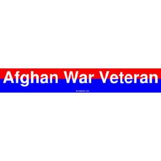  Afghan War Veteran Bumper Sticker Automotive