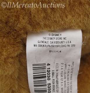  WINNIE the POOH Bear Plush Stuffed Animal Toy Brown Red 