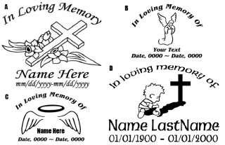 In Loving Memory Vehicle Decal Set of 10 You Design  