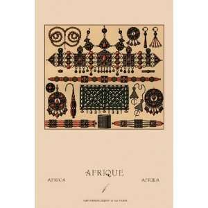  African Metalwork and Beading   Poster by Auguste Racinet 